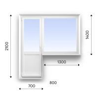 Балконный блок Elex 70 мм 2-камерный стеклопакет энергосберегающий