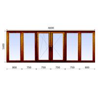 Балкон П-образный 1600x4600 Citylux 70 мм 2-камерный стеклопакет ламинированный в массе