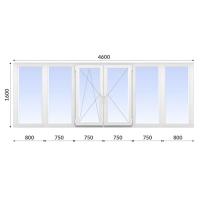 Балкон П-образный 1600x4600 Krauss 70 мм 2-камерный стеклопакет энергосберегающий