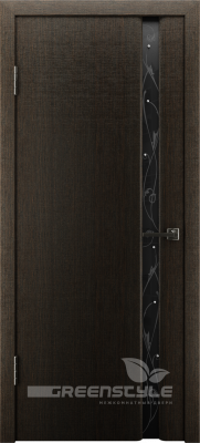 Межкомнатная дверь GLTriplex 1 Черный шелк 